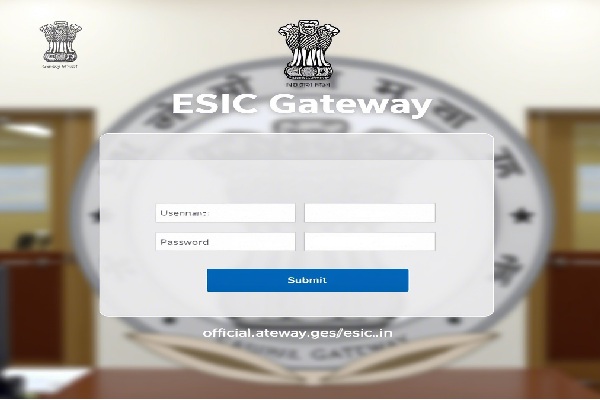 ESIC Gateway Login @gateway.esic.in