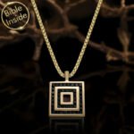 Gold Necklaces Online Square Pendant with Bible Inside My Nano Jewelry