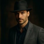 men style with hat