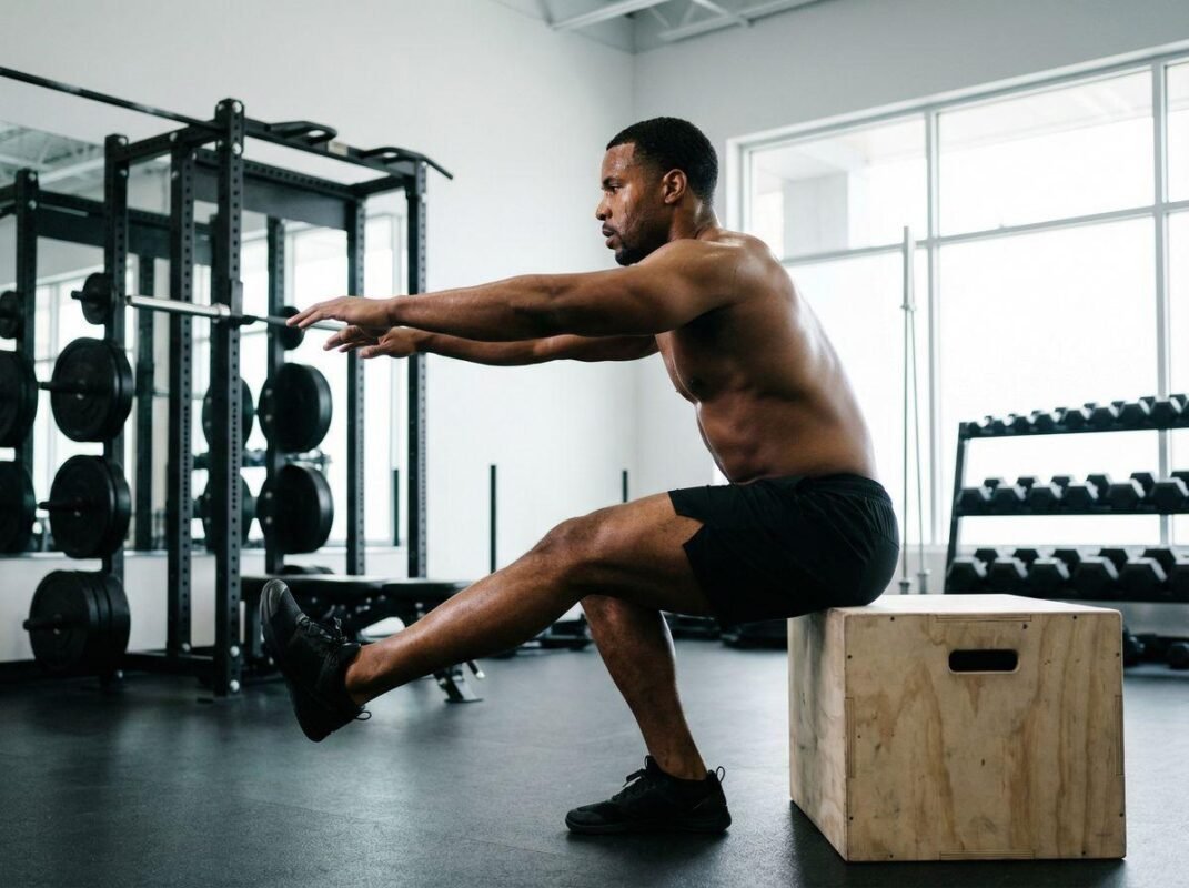 10 single leg box squat