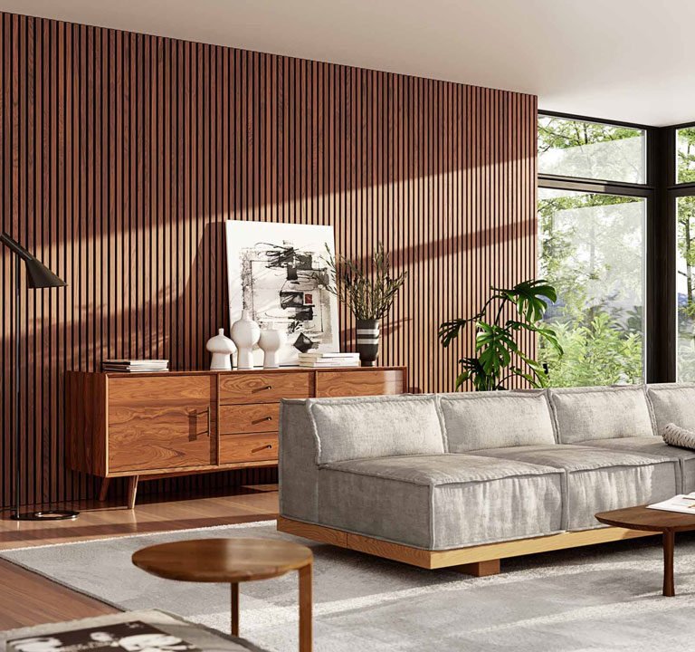 Creative design ideas using wall slats and beams for modern interiors