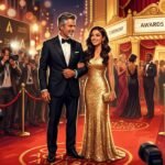 Benicio Del Toro daughter Delilah at the 2026 Actor Awards red carpet debut at the Shrine Auditorium