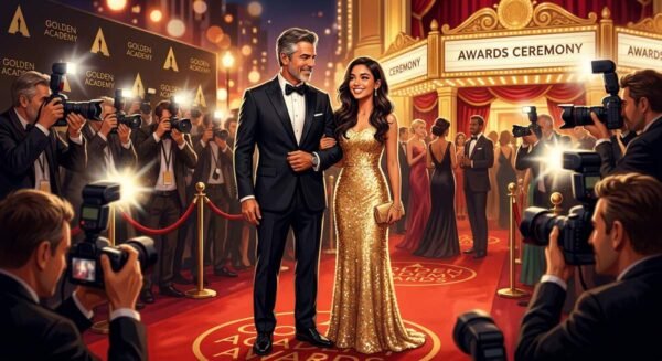 Benicio Del Toro daughter Delilah at the 2026 Actor Awards red carpet debut at the Shrine Auditorium