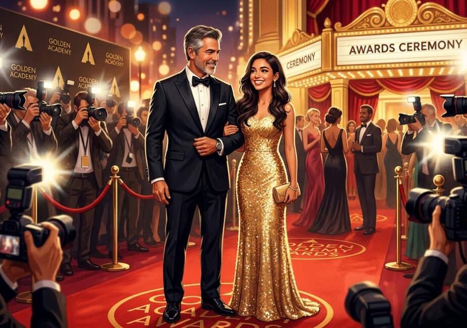 Benicio Del Toro daughter Delilah at the 2026 Actor Awards red carpet debut at the Shrine Auditorium