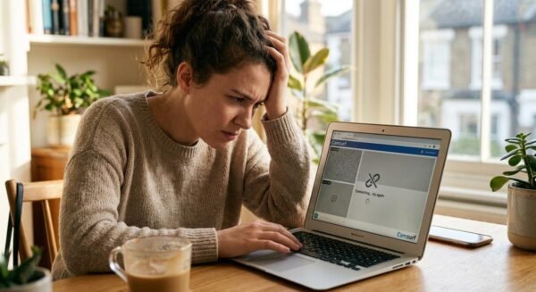 Camsurf troubleshooting guide showing error messages and connection problems on mobile device
