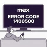 Person frustrated by HBO Max Error Code 1400500 on TV screen