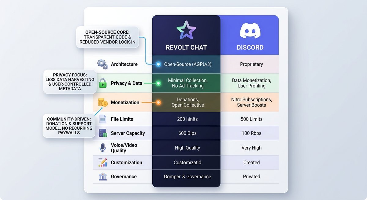 revolt chat vs discord feature comparison at a glance